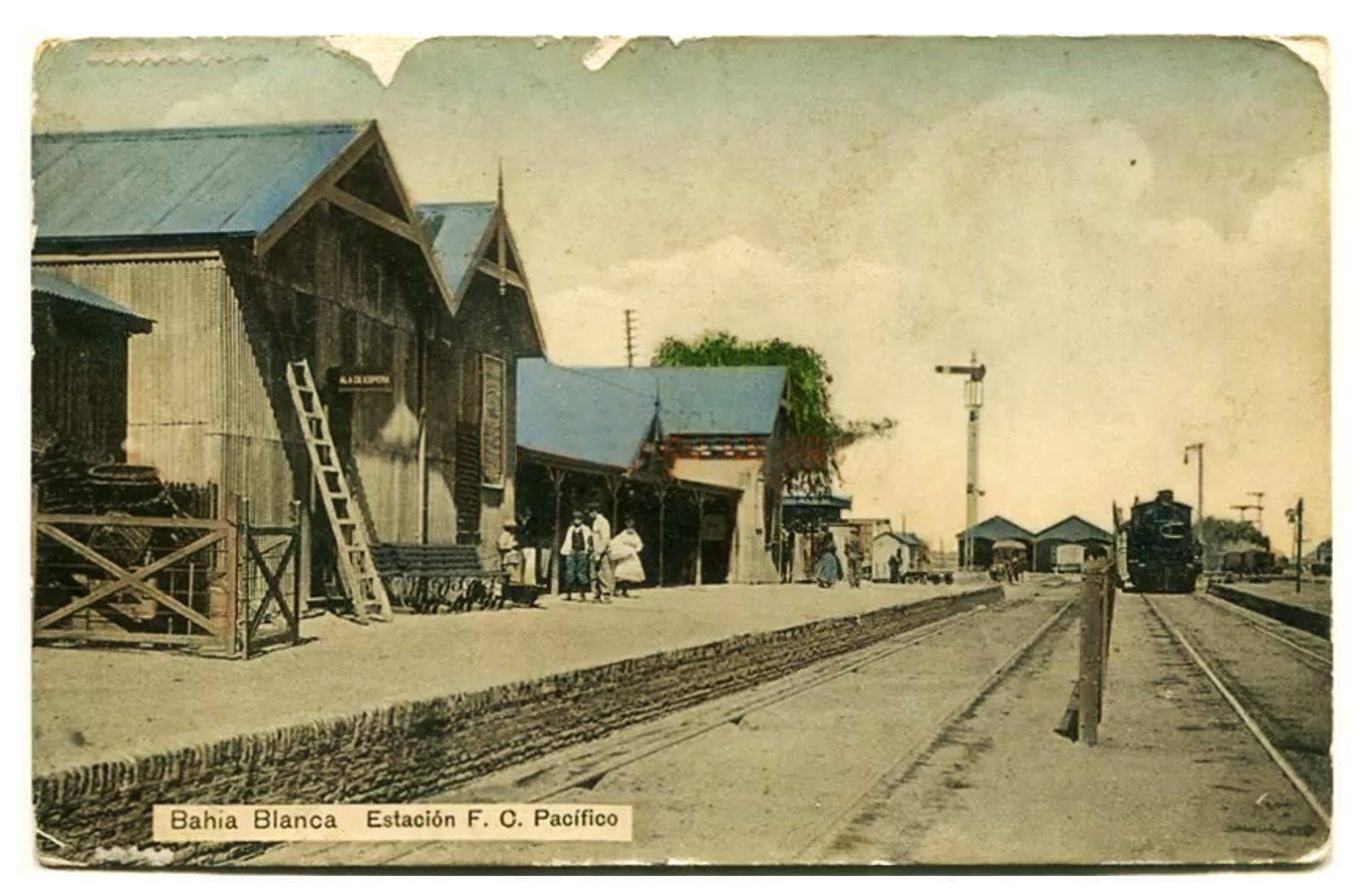 postal estacion bahia blanca noroeste ferrocarril