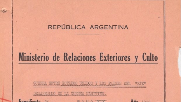 Tapa del expediente del MRE que contiene los documentos de esta historia.Â­